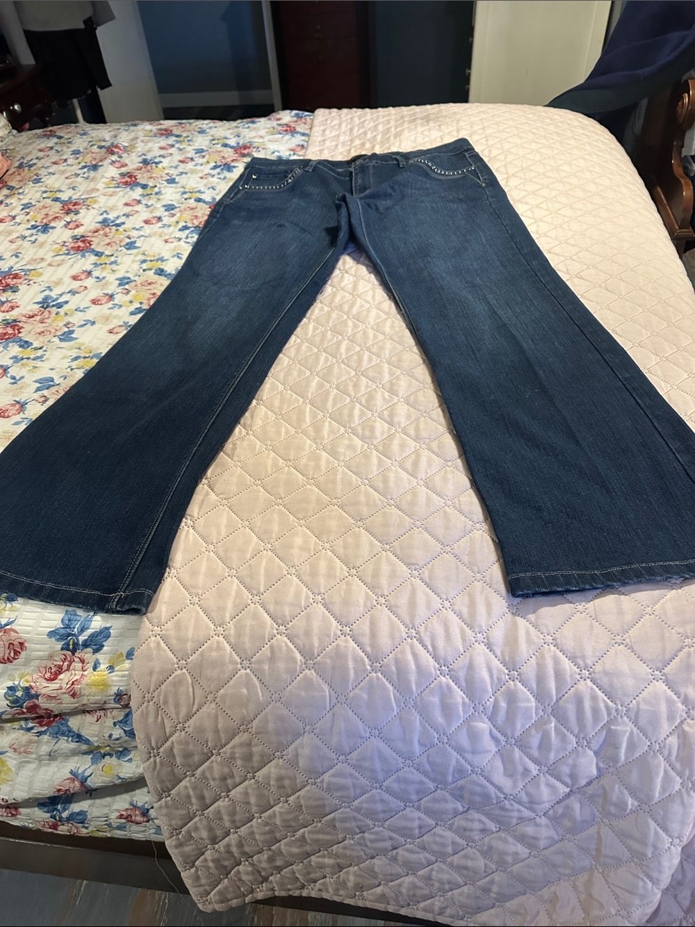 White House Black Market Indigo Flare Jeans